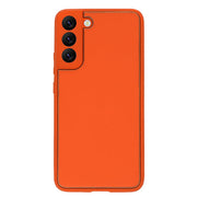 Leather Style Orange Gold Case Samsung S23
