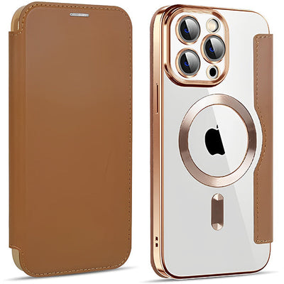 Magsafe Slim Wallet Case IPhone 15 Pro Brown