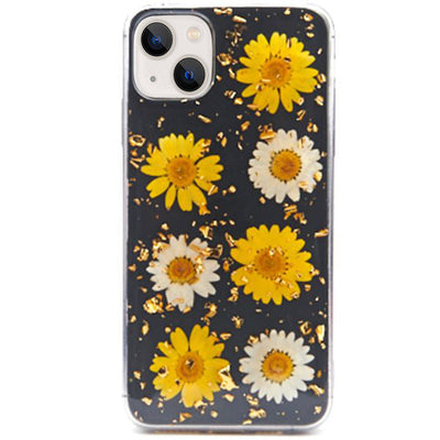 Real Flowers Yellow Flake Case IPhone 15 Plus