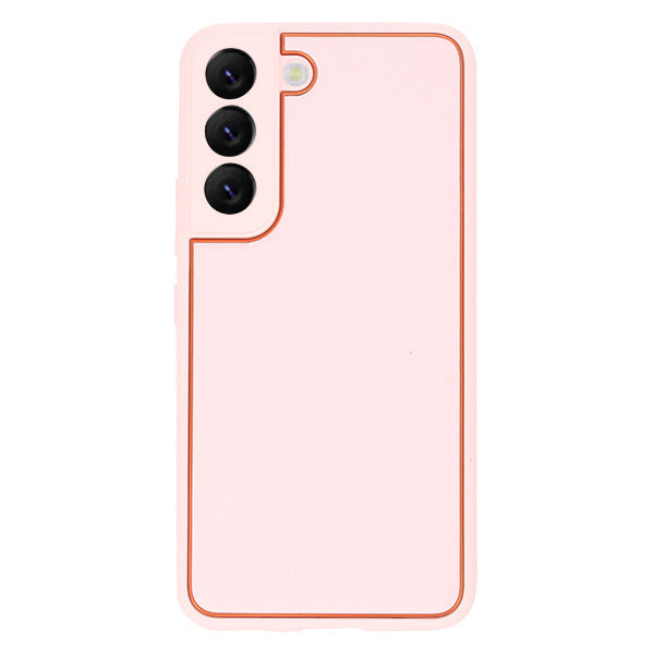 Leather Style Light Pink Gold Case Samsung S23 Plus