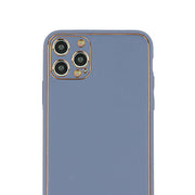 Leather Style Purple Gold Case Iphone 15 Pro Max