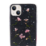 Real Flowers Pink Leaves Case IPhone 15 Plus