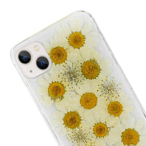 Real Flowers White Case Iphone 15 Plus