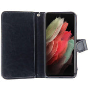 Handmade Detachable Bling Black Wallet Samsung S23 Ultra