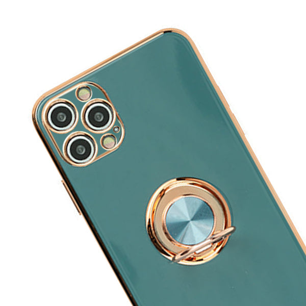 Free Air Ring Dark Green Chrome Case Iphone 15 Pro