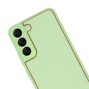 Leather Style Mint Green Gold Case Samsung S23 Plus