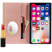 Quilted Crossbody Wallet Purse Rose Gold for Iphone 15 Plus