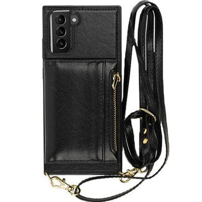 Crossbody Card Case Wallet Black Samsung S23