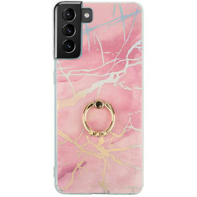 Marble Pink Ring Case Samsung S23 Plus