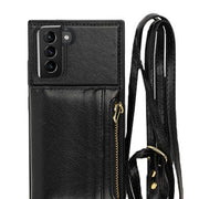 Crossbody Card Case Wallet Black Samsung S23 Plus