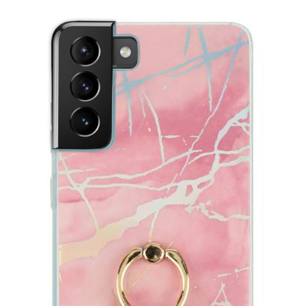 Marble Pink Ring Case Samsung S23 Plus