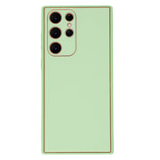 Leather Style Mint Green Gold Case Samsung S22 Ultra