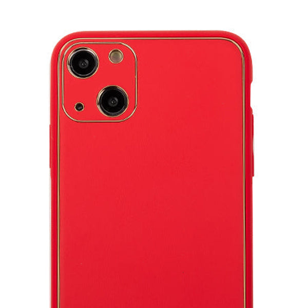 Leather Style Red Gold Case IPhone 13 Mini