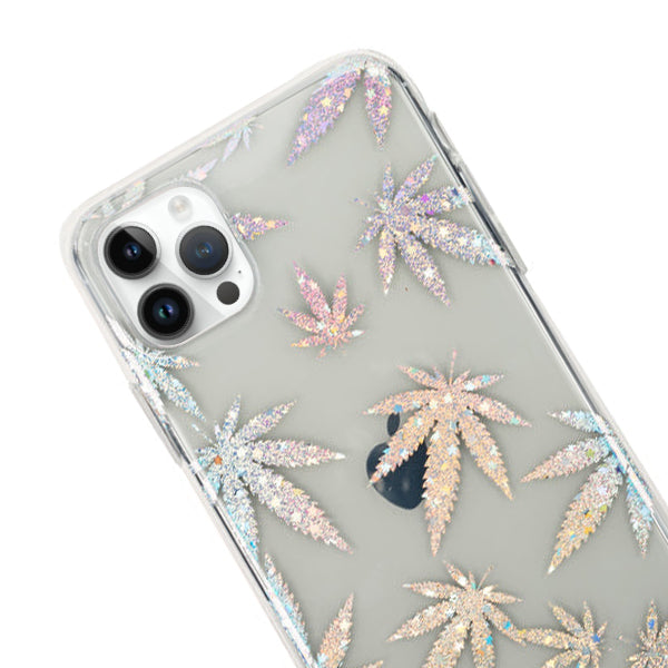 Weed Leaf Silver Case IPhone 14 Pro Max