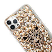 Handmade Cheetah Bling Gold Case IPhone 14 Pro Max