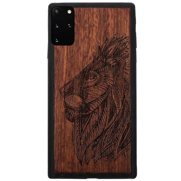 Lion Real Wood Case Samsung S20 Plus