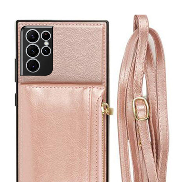 Crossbody Pouch Rose Gold Case Samsung S23 Ultra