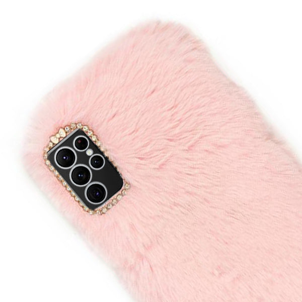 Fur Light Pink Case Samsung S23 Ultra