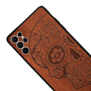 Real Wood Skull Samsung S23 Ultra