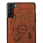 Real Wood Skull Samsung S23 Plus