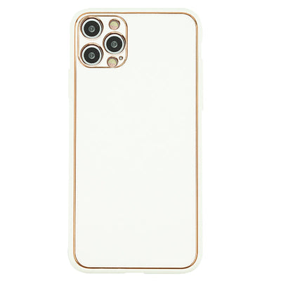 Leather Style White Gold Case Iphone 16 Pro