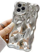 Shinny Waves Silver Chrome Case Iphone 12 Pro Max