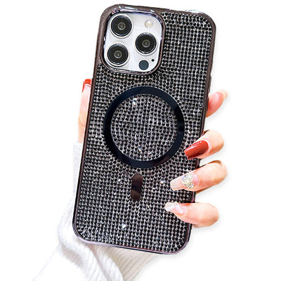 Black Bling Rhinestone Magsafe Case Iphone 14