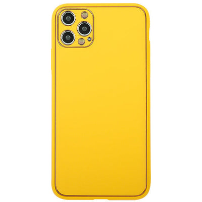 Leather Style Yellow Gold Case IPhone 16 Pro Max