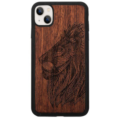 Real Wood Lion Iphone 16 Plus