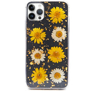 Real Flowers Yellow Flake Case IPhone 15 Pro