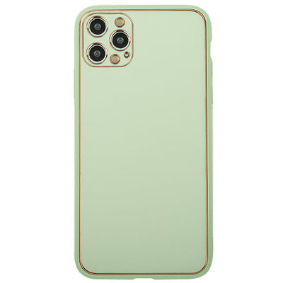 Leather Style Mint Green Gold Case IPhone 16 Pro Max