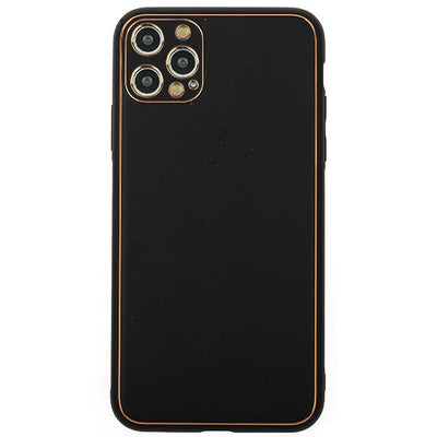 Leather Style Black Gold Case IPhone 16 Pro