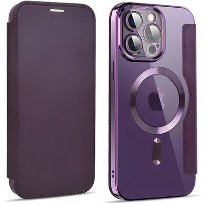 Magsafe Slim Wallet Case Iphone 14 Pro Max Purple