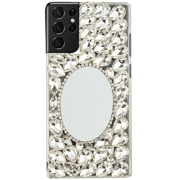 Handmade Mirror Silver Case Samsung S23 Ultra