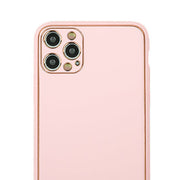 Leather Style Light Pink Gold Case IPhone 15 Pro