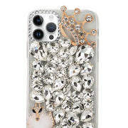 Handmade Bling Silver Fox Case IPhone 15 Pro