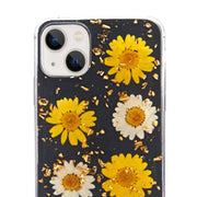 Real Flowers Yellow Flake Case IPhone 15