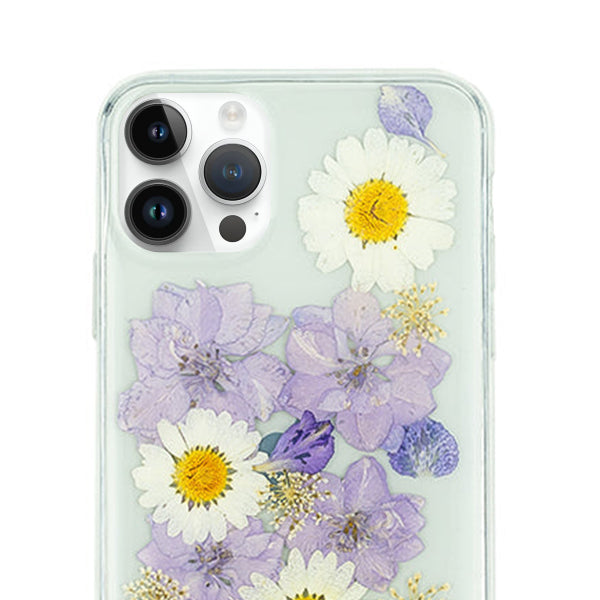 Real Flowers Purple Case IPhone 15 Pro