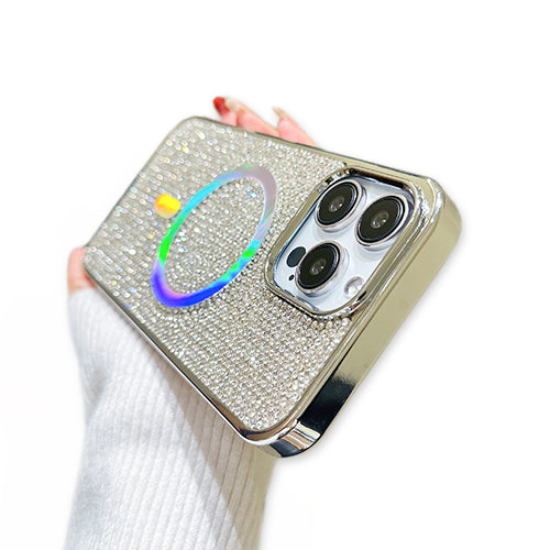 Silver Bling Rhinestone Magsafe Case Iphone 16 Pro