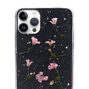 Real Flowers Pink Leaves Case IPhone 15 Pro