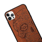 Skull Real Wood Iphone 15 Pro Max