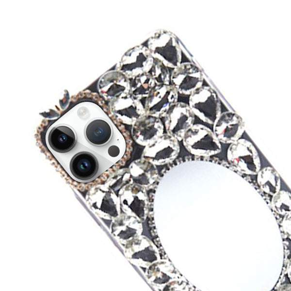 Handmade Bling Mirror Silver Case IPhone 15 Pro