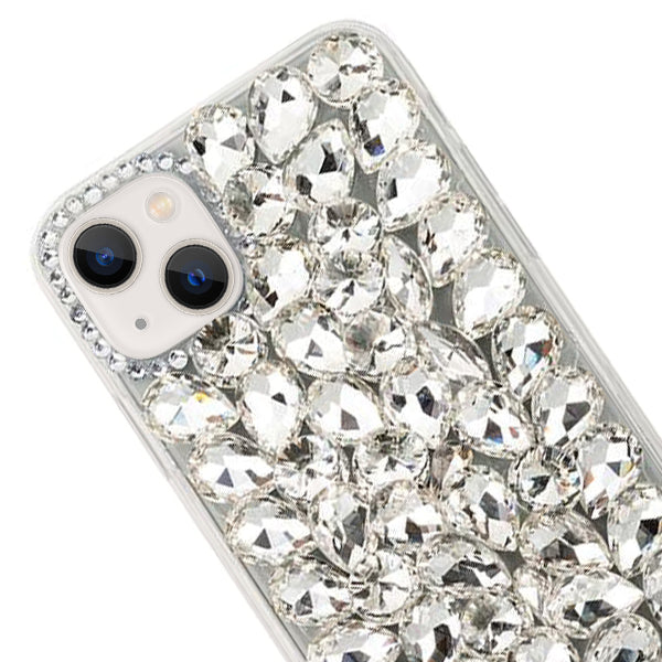 Handmade Bling Silver Case IPhone 15 Plus