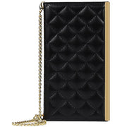 Quilted Crossbody Wallet Purse Black for Iphone 11