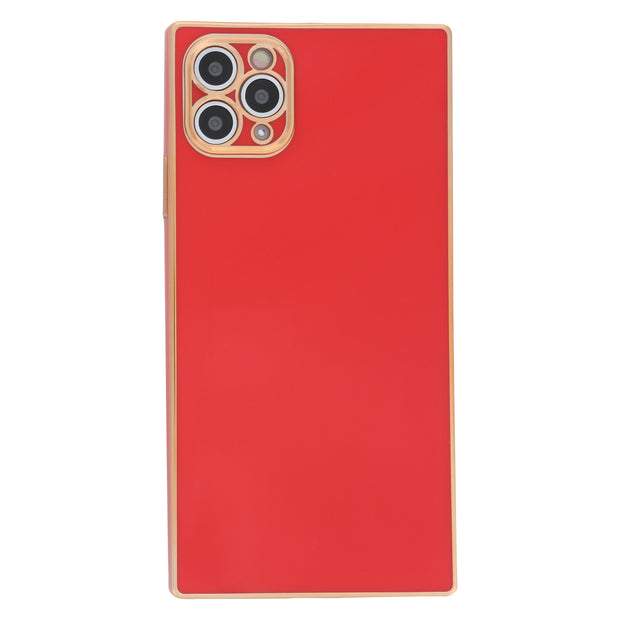 Free Air Box Square Skin Red Case Iphone 15