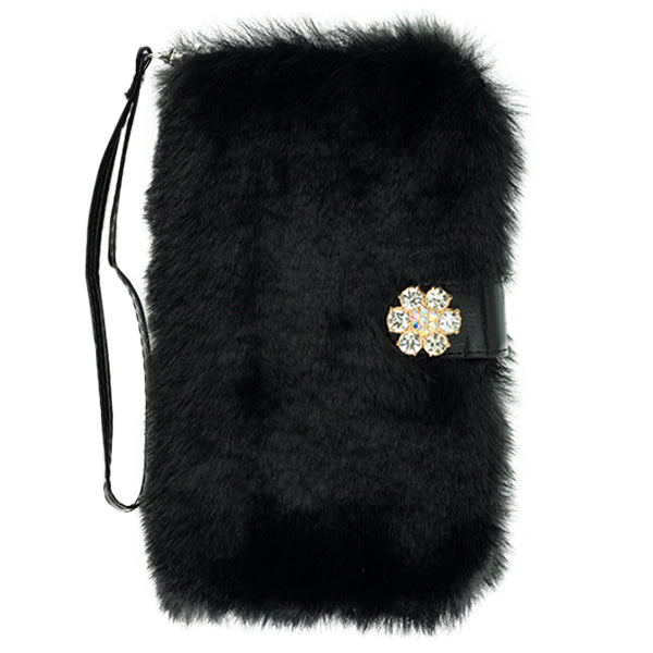 Fur Black Detachable Wallet IPhone 15 Pro Max