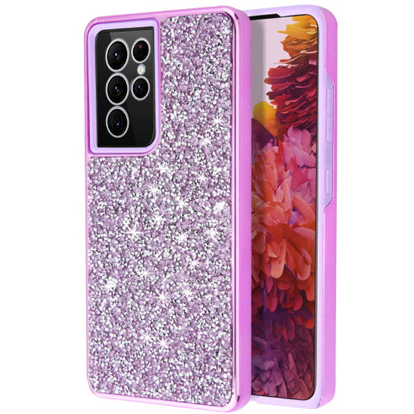 Hybrid Bling Case Purple Samsung S23 Ultra