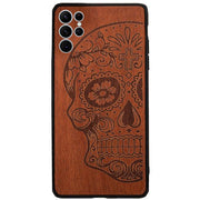 Real Wood Skull Samsung S23 Ultra