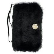 Fur Black Detachable Wallet IPhone 15