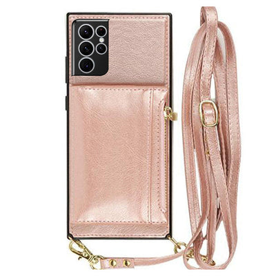 Crossbody Pouch Rose Gold Case Samsung S24 Ultra